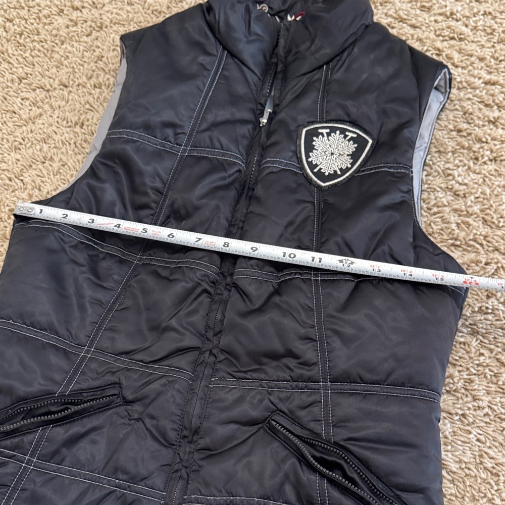 Alp-N-Rock "Let it Snow" Reversible Puffer Vest, Black Gray, Womens sz XS / 2 - Picture 13 of 16